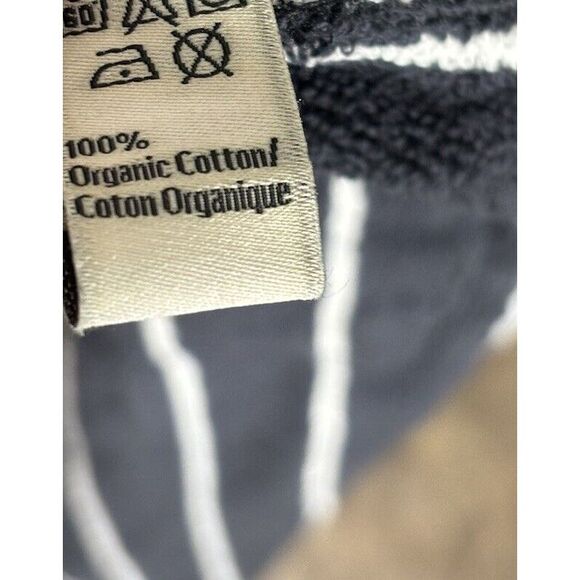 TEKLA Fabrics Unisex Cotton Bathrobe Black White Stripes Size XL NEW - Picture 5 of 5